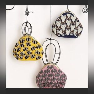 ANTHROPOLOGIE brand IPA-NIMA OWL motif kiss lock wallet